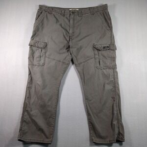Wrangler Workwear Men's 44x30 Canvas Ripstop Cargo Pants Distressed Gray‎